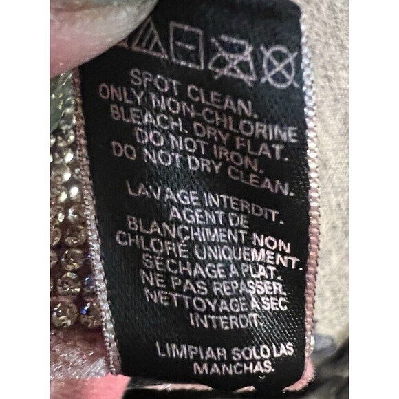 Victoria’s Secret Pink Velvet Rhinestone Slides Embellished Small 5/6 - Picture 6 of 8